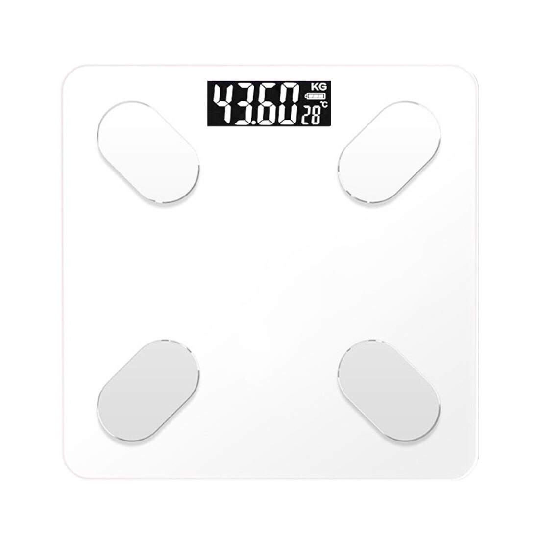 Bluetooth Body Fat Scale BMI Scale Smart Electronic ​Scales LED Digital Bathroom Weight Scale Balance Body Composition Analyzer: white