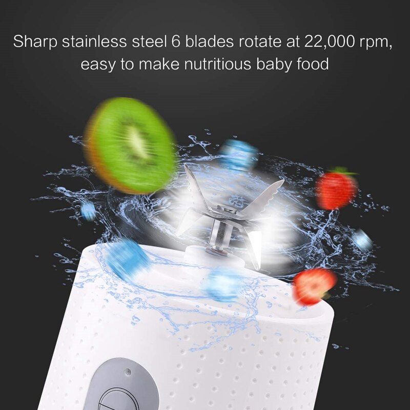 Draagbare Blender Persoonlijke Grootte Blender Voor Smoothies, Sap En Shakes, Mini Blender Met 4000Mah Oplaadbare Batterij