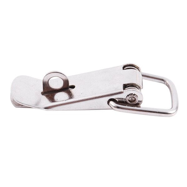 2x Case Chest Spring Loaded Draw Lock stainless steel Toggle Latch Hasp Silver