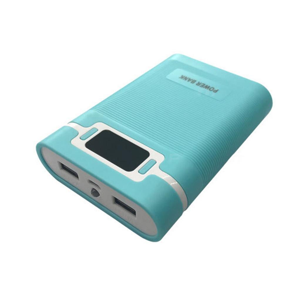 VerkoopDual Usb Lcd Display 4-Cell 18650 Battery Charger Box Power Bank Diy Case Kit: Blauw