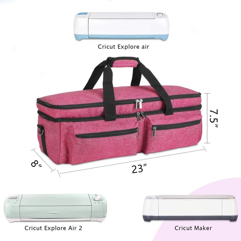 Is Suitable for Cricut Explore Air and Manufacturing Machine Handbags for Cricut Die Cutting Machines and Supplies Pink
