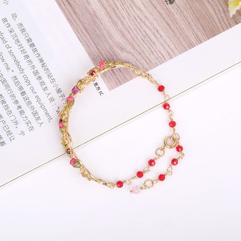 Pianta magica di Serie Braccialetto lampone Fiore Della Vite Fiore Braccialetto Braccialetto Accessori Femminili tutto'ingrosso