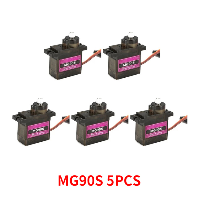 2/4/5/10/20 Pcs MG90S All metal gear 9g Servo SG90 Upgraded version For Rc Helicopter Plane Boat Car MG90 9G Trex 450 RC Robot: green