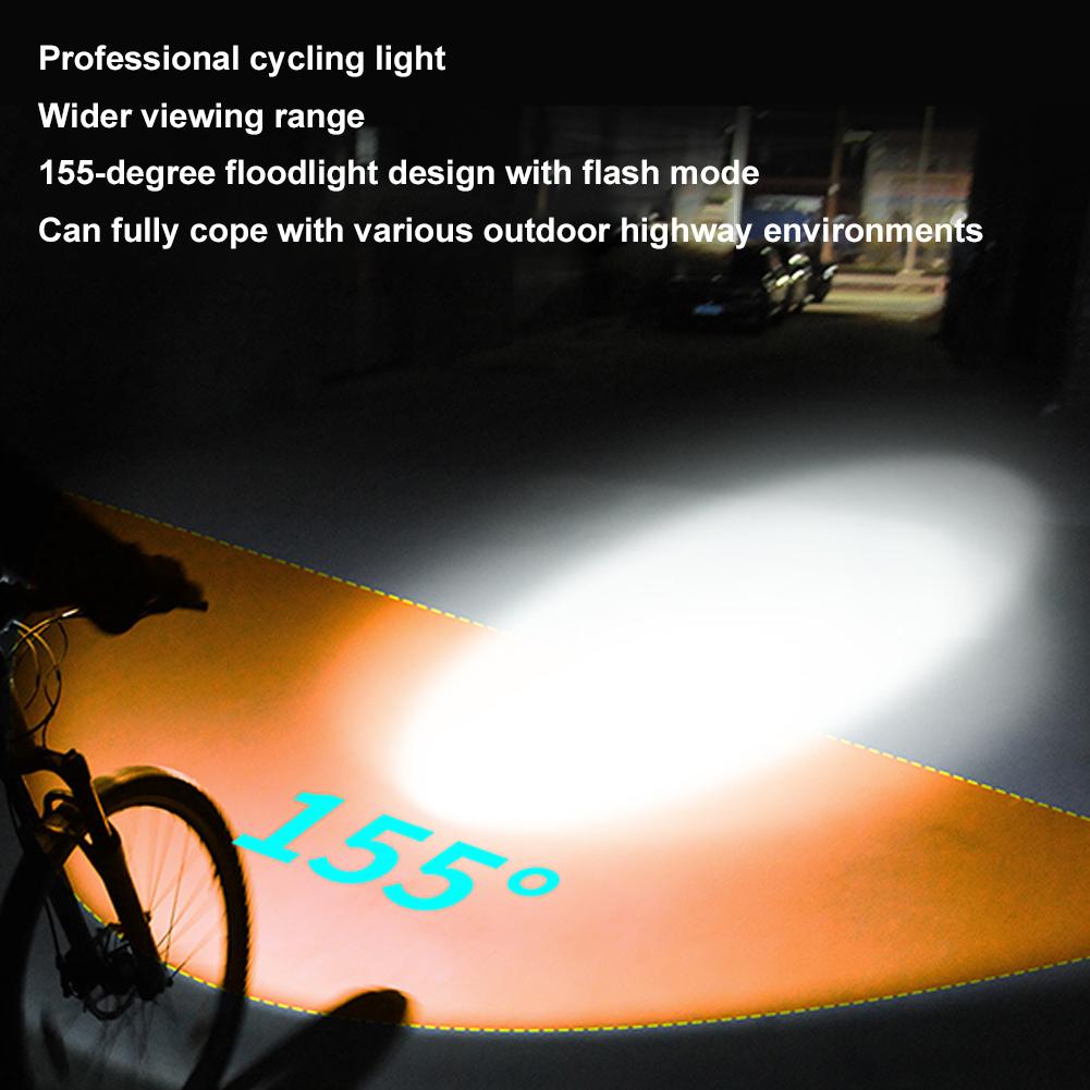 Luci per biciclette Bici da strada di montagna Schermo digitale Ricarica solare impermeabile Luci di guida multifunzionali Attrezzatura per fari