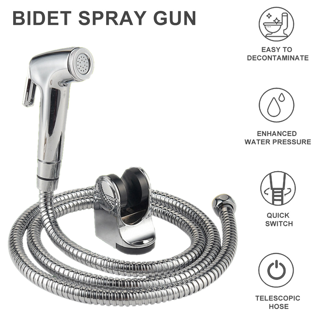 Handheld Bidet Sproeier Set Rvs Hand Bidet Kraan Voor Badkamer Handspuit Douchekop Zelfreinigende Goedkope