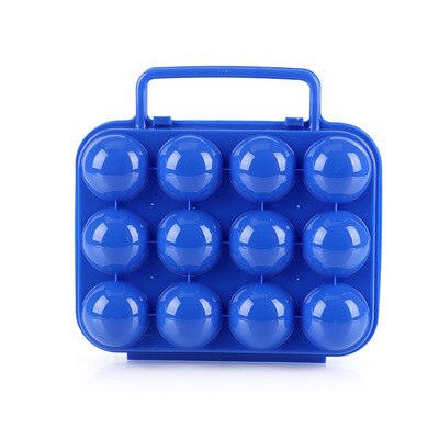 Caja de almacenamiento portátil, contenedor de plástico para acampar al aire libre, senderismo, Picnic, cocina, conveniente, dos huevos,: 12 Egg Blue