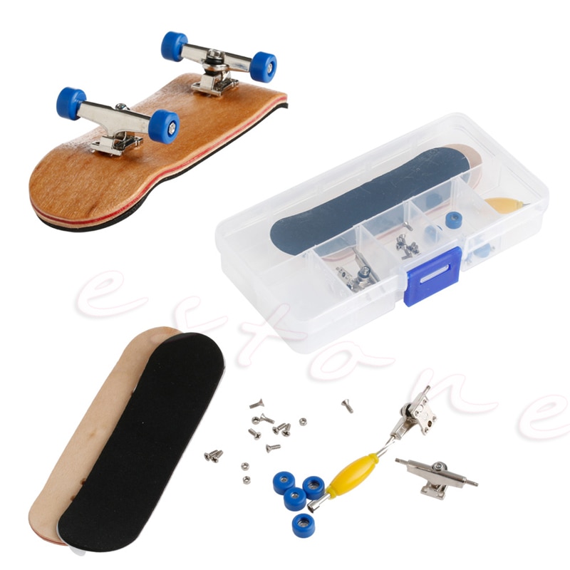 Basic Complete Wooden Deck Fingerboard Maple Wood with Bearings Grit Foam Tape