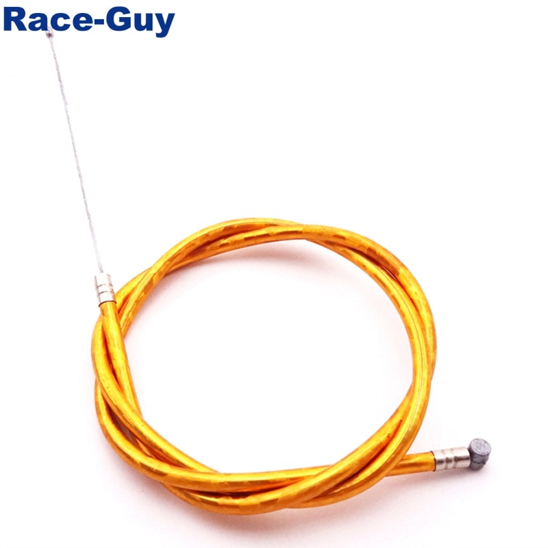 Gold Gas Throttle Cable For 2 Stroke 43cc 47c 49cc Engine Kids ATV Quad Dirt Super Pocket Bike Minimoto