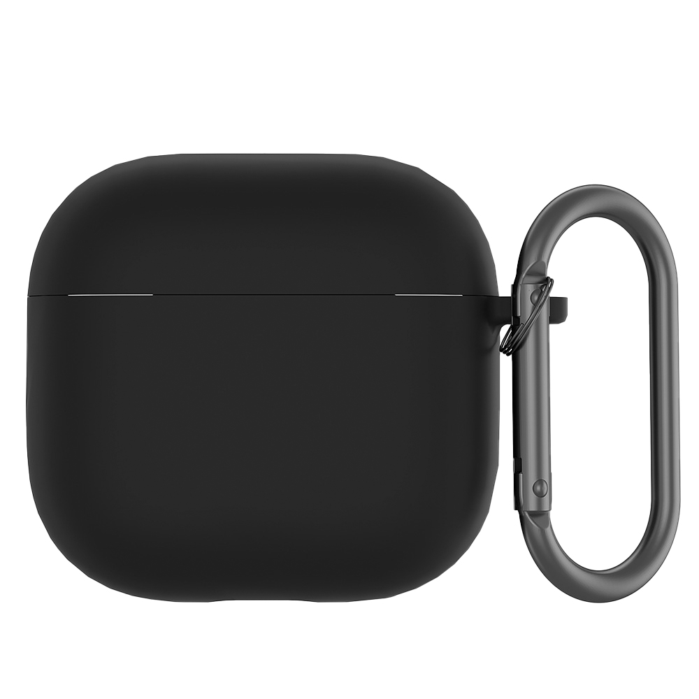 Protège-écouteurs AirPods 4, étui de charge, rangement de protection en caoutchouc souple avec porte-clés, coque anti-rayures: Kaki