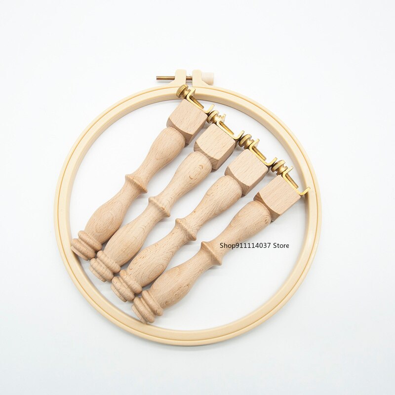 Aro para bordar, madeira sólida, suporte manual diy, ponto cruz, anel para bordado, ferramentas portáteis para bordado, 3 pernas, 4 pernas, xj13