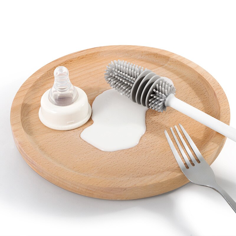 1/pc Silikon Milch Flasche Bürste 360 lang handhaben Tasse Bürste Haushalt Reinigung Bürste Küche Bürste Flasche Baby Flasche Bürste