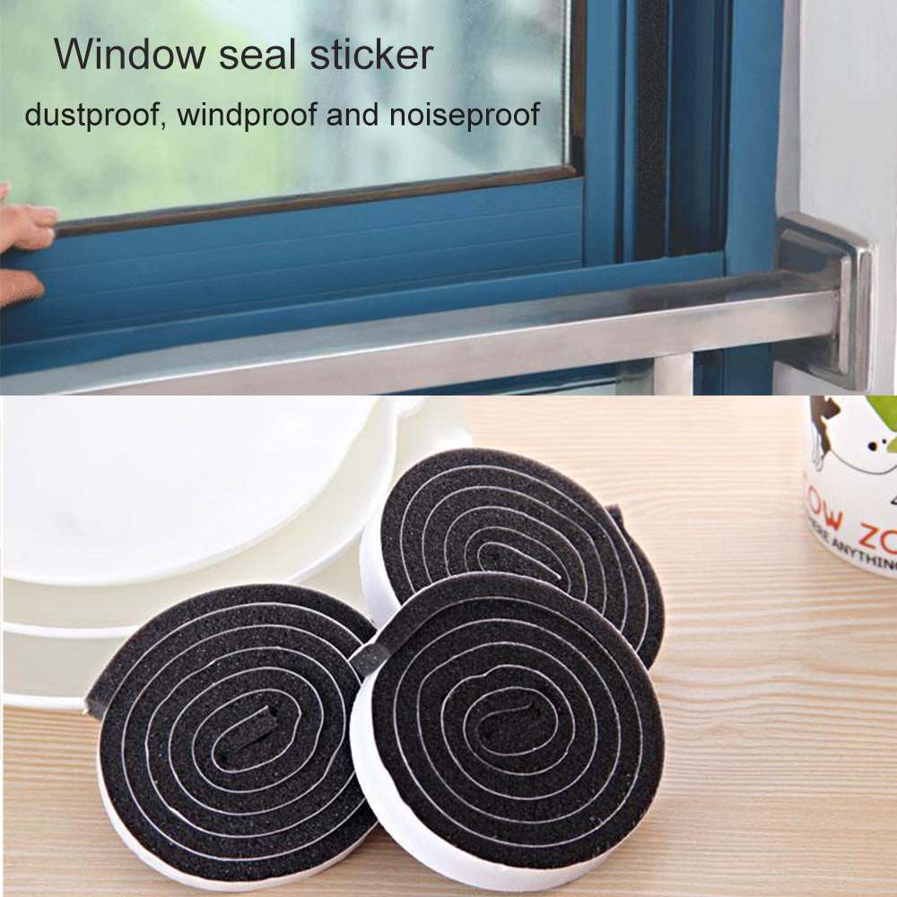 4 stks/partij PVC Raam Afdichting Stickers zelfklevende Tape geluiddichte winddicht Stofdicht Deur & Venster Afdichting anti-geluid strip