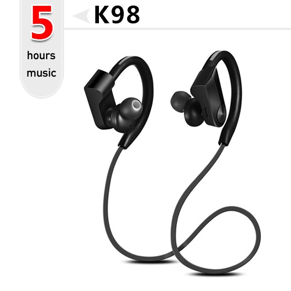 Wireless bluetooth Headphones Earphone sport earphone sweatproof Headset Stereo blutooth Headphone with MIC for phone: K98-Black-5h