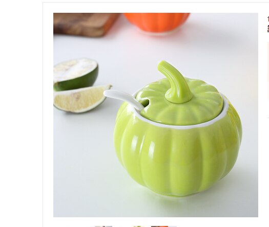 Ceramics pepper pattern seasoning box tank salt can cute vegetables Exterior oil tank kitchen utensils seasoning bottle: Purple
