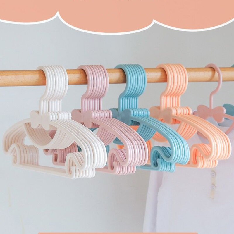 10 Pièces/ensemble Portable Enfants Cintre Enfant En Bas Âge Bébé Manteau Cintres En Plastique Crochet de Ménage pour Enfants Vêtements Organisateur