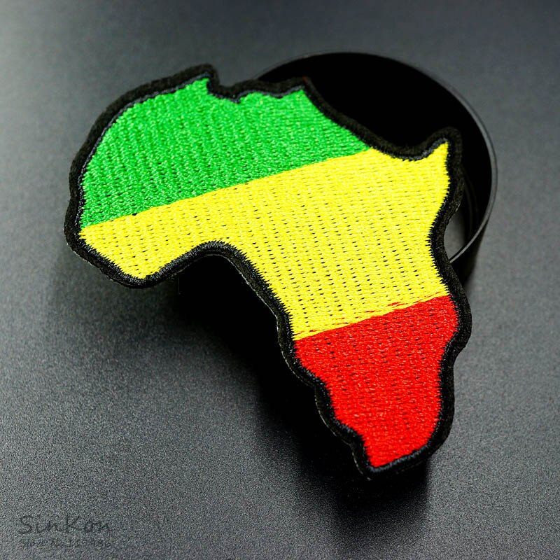 Afrika (størrelse :7 x 8.2cm)  strygejern på patch syning på broderet applikation syning patch tøj klistermærker tøj diy tilbehør til tøj