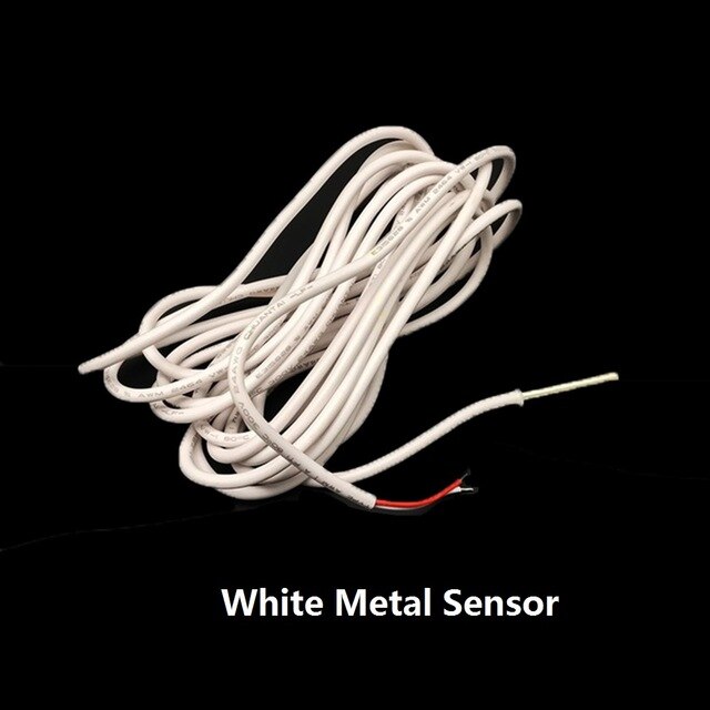 Temperature Probe Temperature Sensor 3 Meters Stainless Steel Package Waterproof Temperature Probe Temperature Sensor: White Metal Sensor