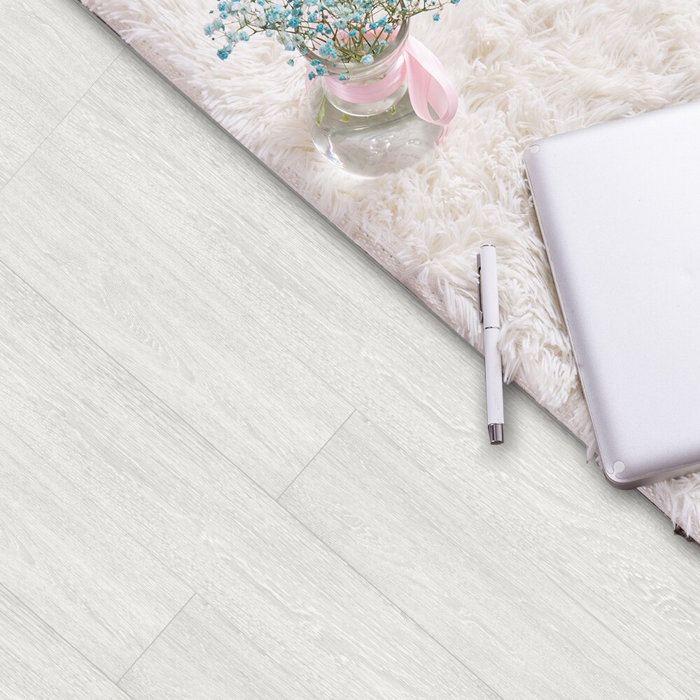 Funlife® 20x300cm White Wood Grain Floor Sticker PVC Waterproof Ground Sticker for Bedroom Bathroom Kitchen Furniture Home Decor