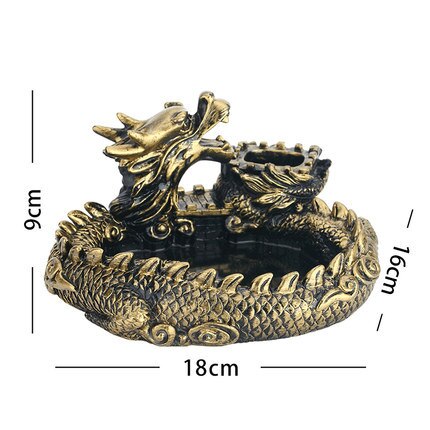 Europese Stijl Retro Creatieve Lade Dragon Elanden Leeuw Asbak Hars Ash Tray Woonkamer Home Office Decoratie Ornamenten: 3