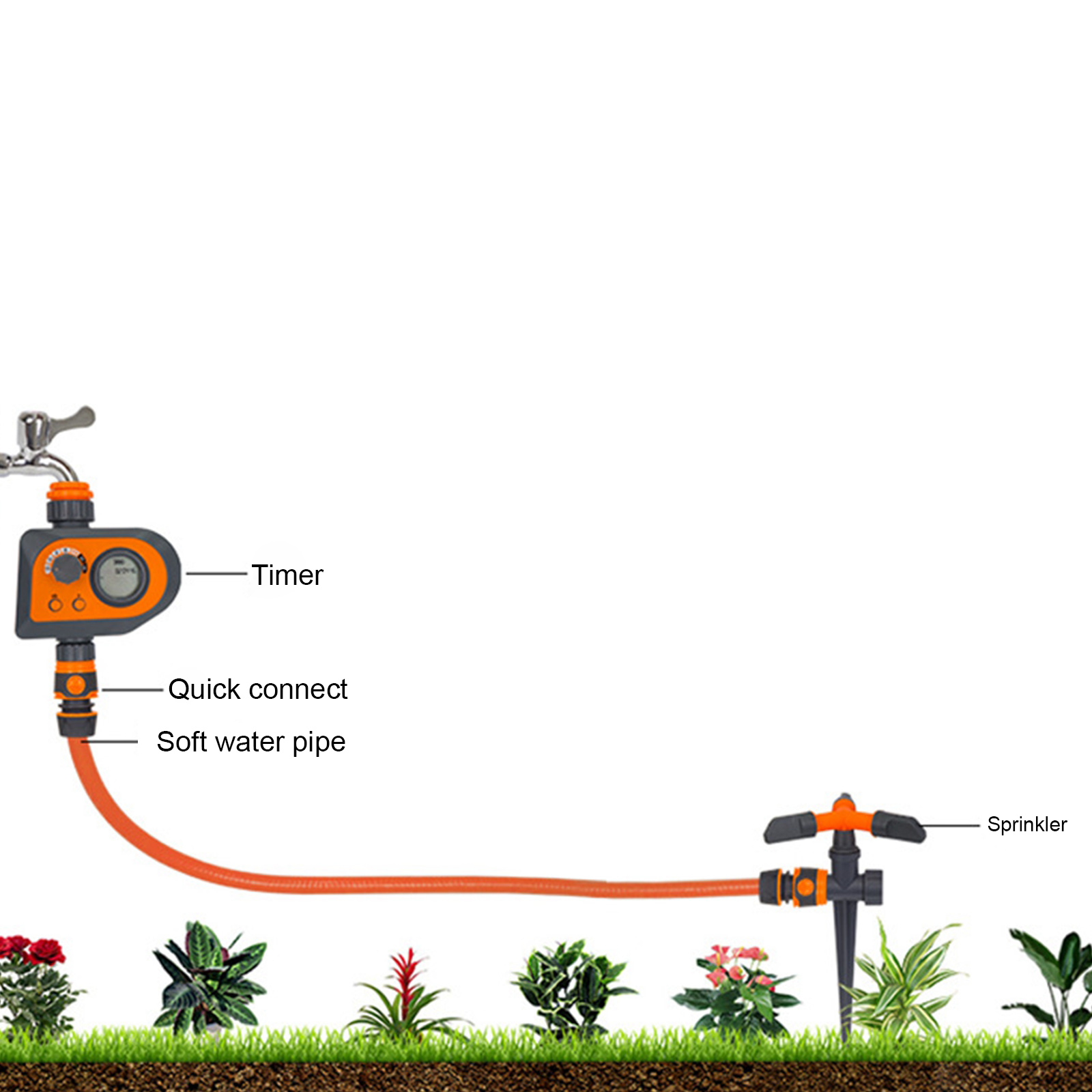 Minuterie d'arrosage automatique, dispositif d'arrosage Intelligent pour les plantes de jardin, outils d'irrigation