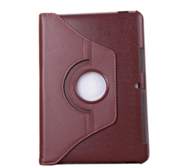 360 Degree Rotating PU Leather Case Cover For Samsung Galaxy Tab 2 10.1 P5100 P5110 P7500 P7510: Brown