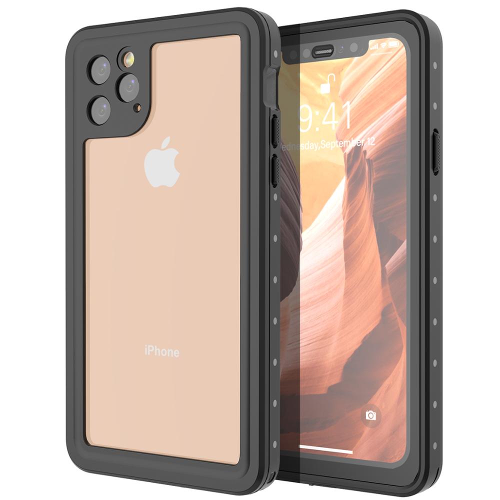 Funda de teléfono de buceo para iPhone 11 Pro Max a prueba de golpes a prueba de polvo de cuerpo completo IP68 funda impermeable para iPhone 11 pro X XS MAX XR 11Pro carcasa de teléfono a prueba de agua: For iPhone 11 / Only Case