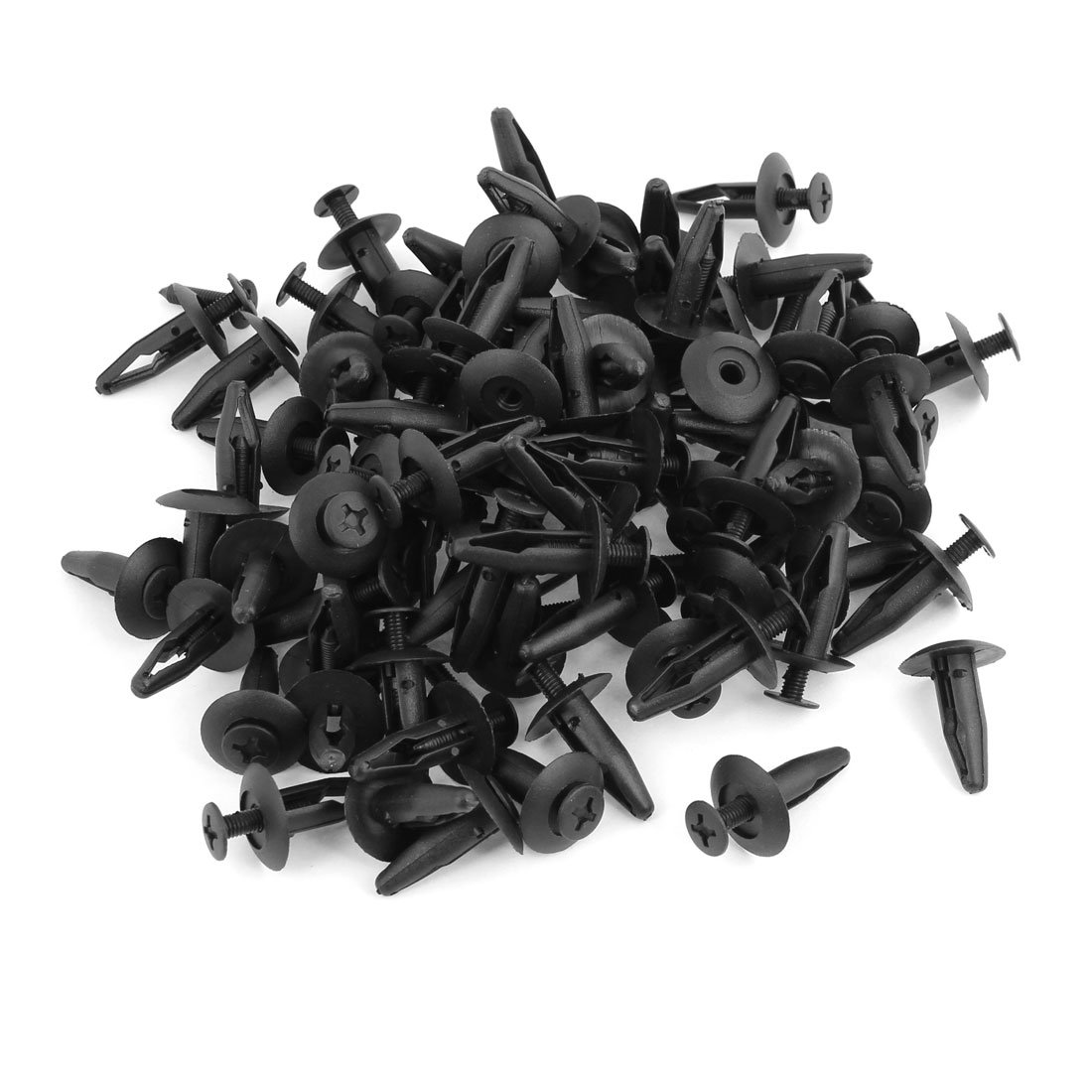 4mm hullers plastnitter befæstigelse dør push clips sort 100 stk til bil