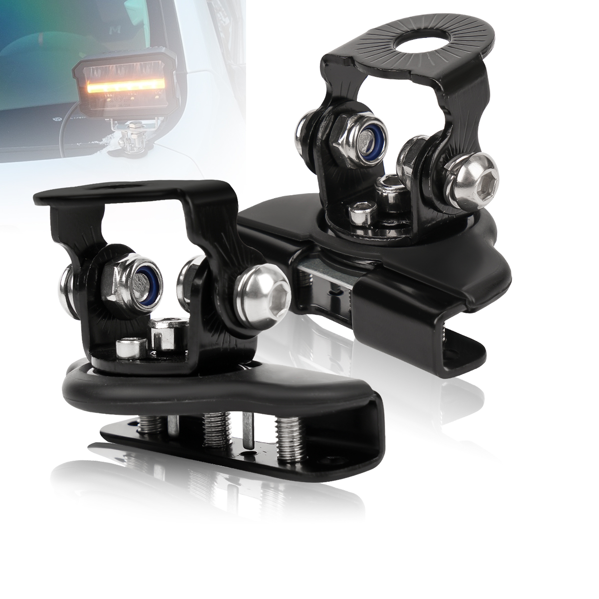 Soporte de montaje de luz de trabajo LED, abrazadera para todoterreno, SUV, ATV, 4WD, Universal, 4x4, accesorios para automóvil, soporte de foco