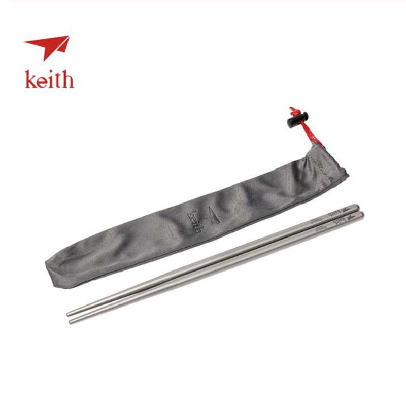 Palillos chinos para acampar, Picnic, comida de titanio, palillos chinos Ti5622 Ti5822