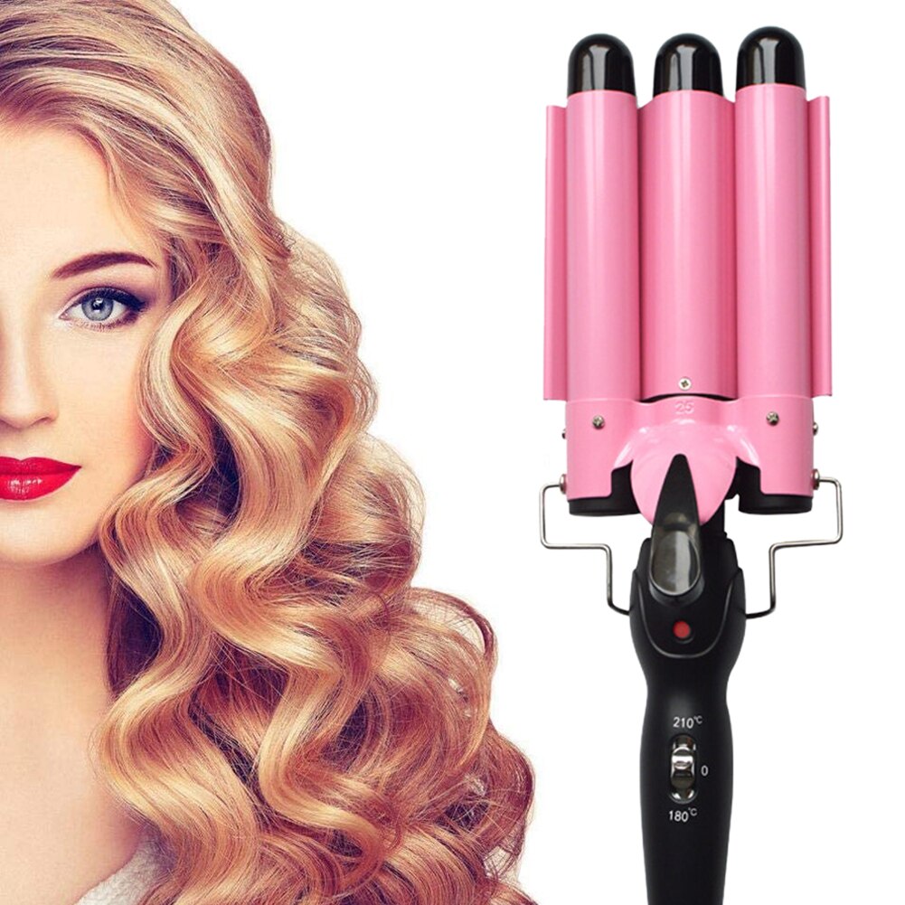 25mm Ceramic Triple Barrel Hair Curler Iron Hair Waver Styling Tools Hair Styler Blower Hair Curler Styling Tool Accessories