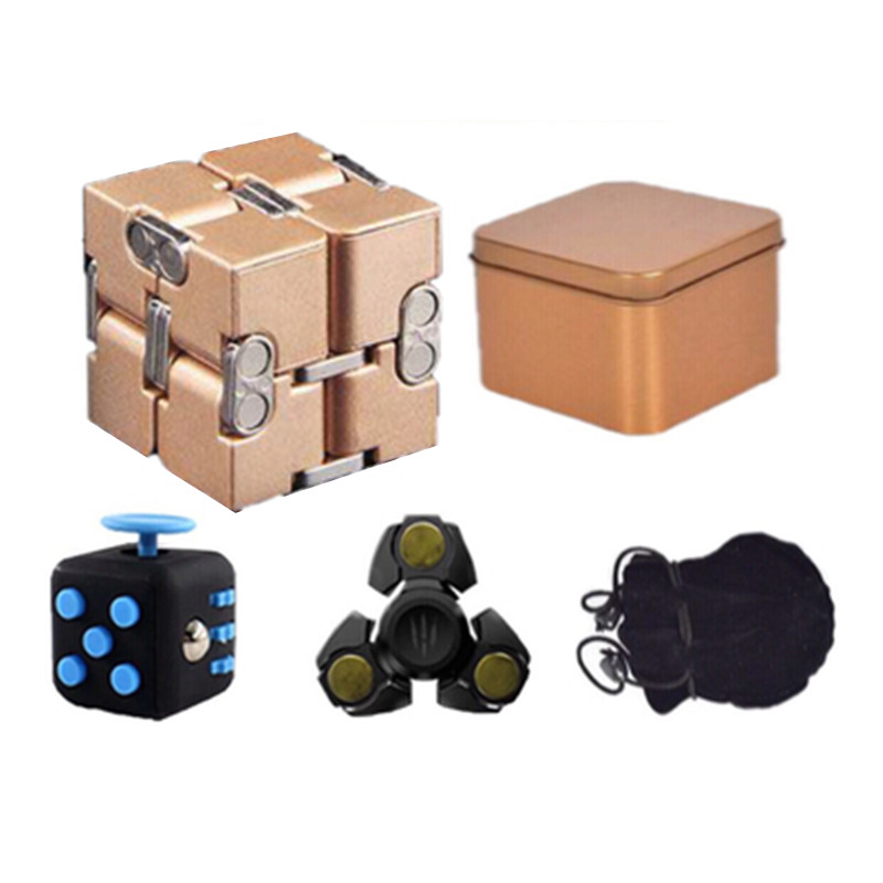 WINCOTEK Premium Metal Infinity Cube Toy Aluminium Deformation Magical Cube Toys for chilren Stress Reliever for EDC Anxiety