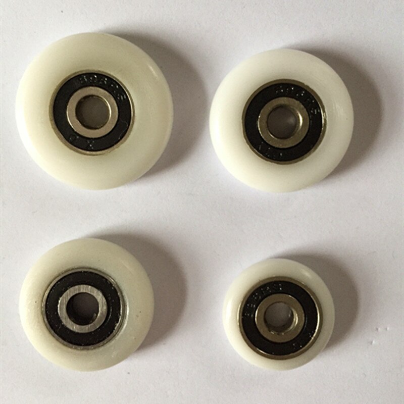 Lot De 4 Roulements De Porte De Douche Coulissante - Nylon Et Cuivre - Pièce De Rechange