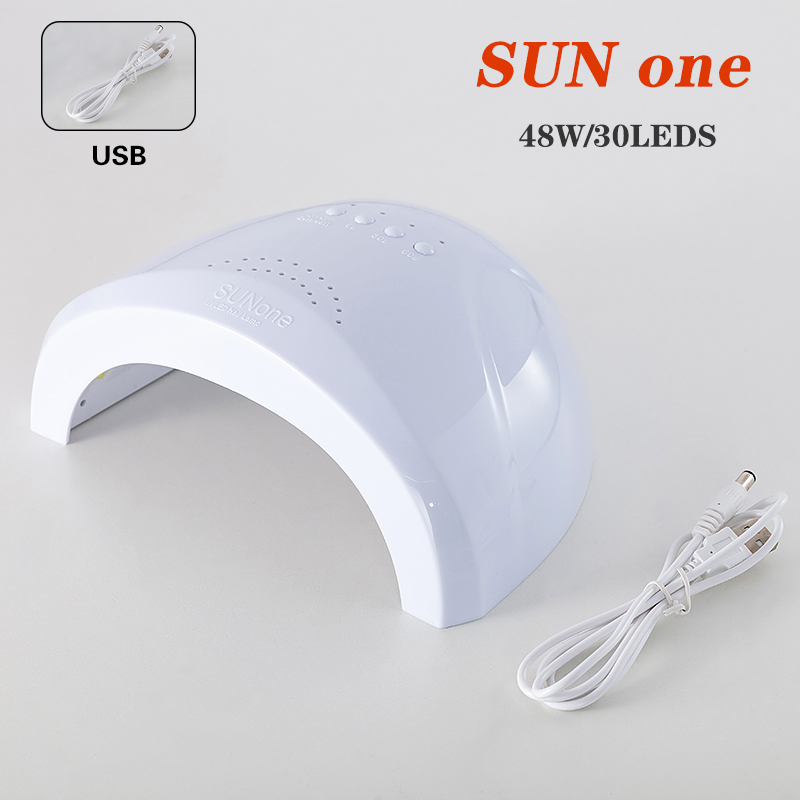 SUNone 48W UV LED Nail Lamp for Nails Dryer 30 pcs Led Nail Lamp for Curing UV Gel Nail Polish Varnish Lamp Nail Art Tool: USB-48W