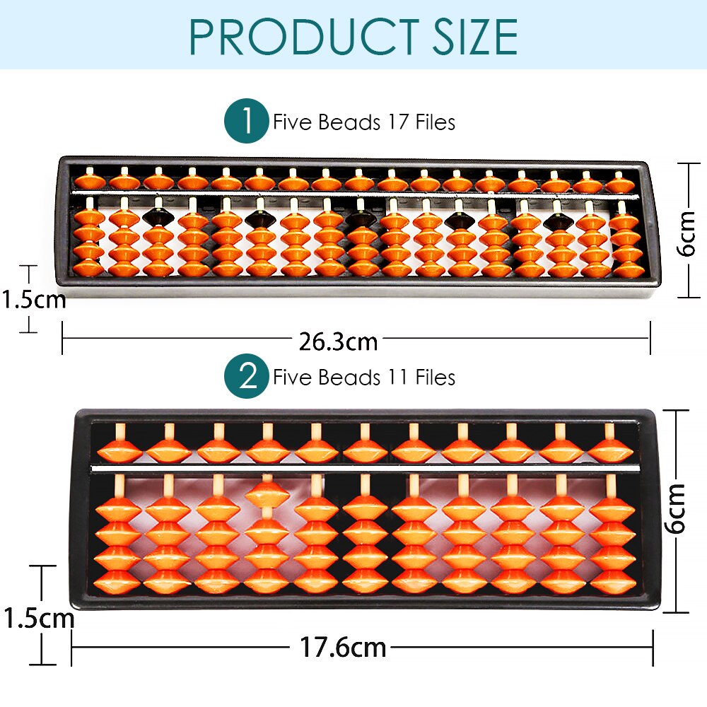 Chinese Traditionele Educatief Speelgoed Math Speelgoed 17 of 11 Cijfers Abacus Plastic Kralen Kid School Leermiddelen Tool brain ontwikkelen