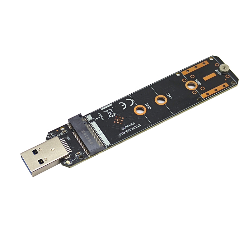 Nvme usb-adapter m..2 nvme naar usb 3.1 ssd-adapter 10 gbps usb 3.1 gen 2 rtl 9210 -chips voor m-key  m2 nvme 2230 2242 2260 2280 m.2 ssd
