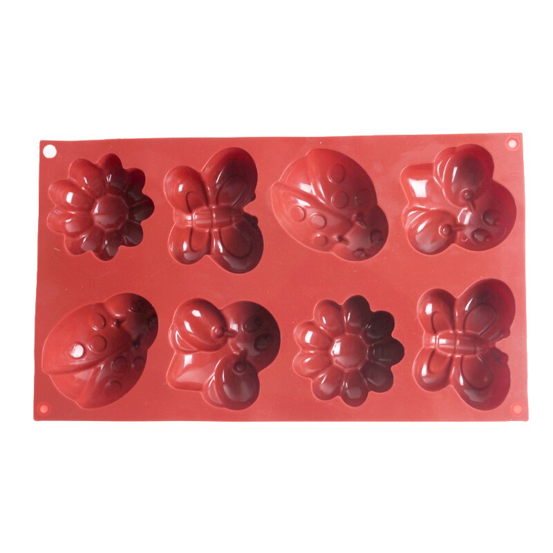 Moldes de silicona para jabón 8 cavidades DIY Chocolate Hacer Dulces molde para hornear pasteles herramientas