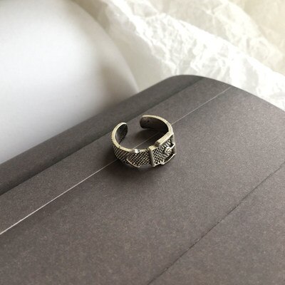 HZ Hip Pop Vintage Silber Metall Punk Kette Kreuz Offene Ringe Gürtel Schnalle Finger Ringe für Frauen männer Party schmuck: 2