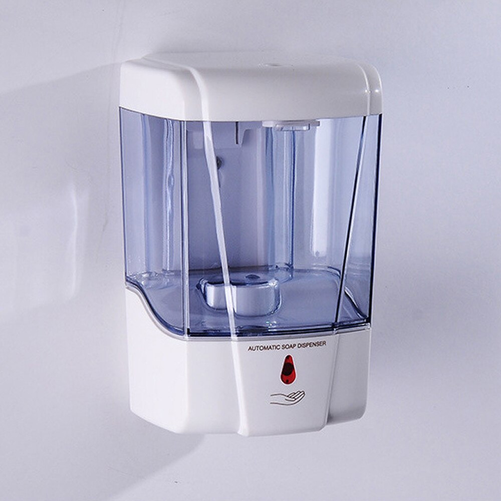 Dispensador de jabón líquido para baño, máquina dispensadora de jabón de manos libres con Sensor inteligente automático montado en la pared, 600ml, para Cocina