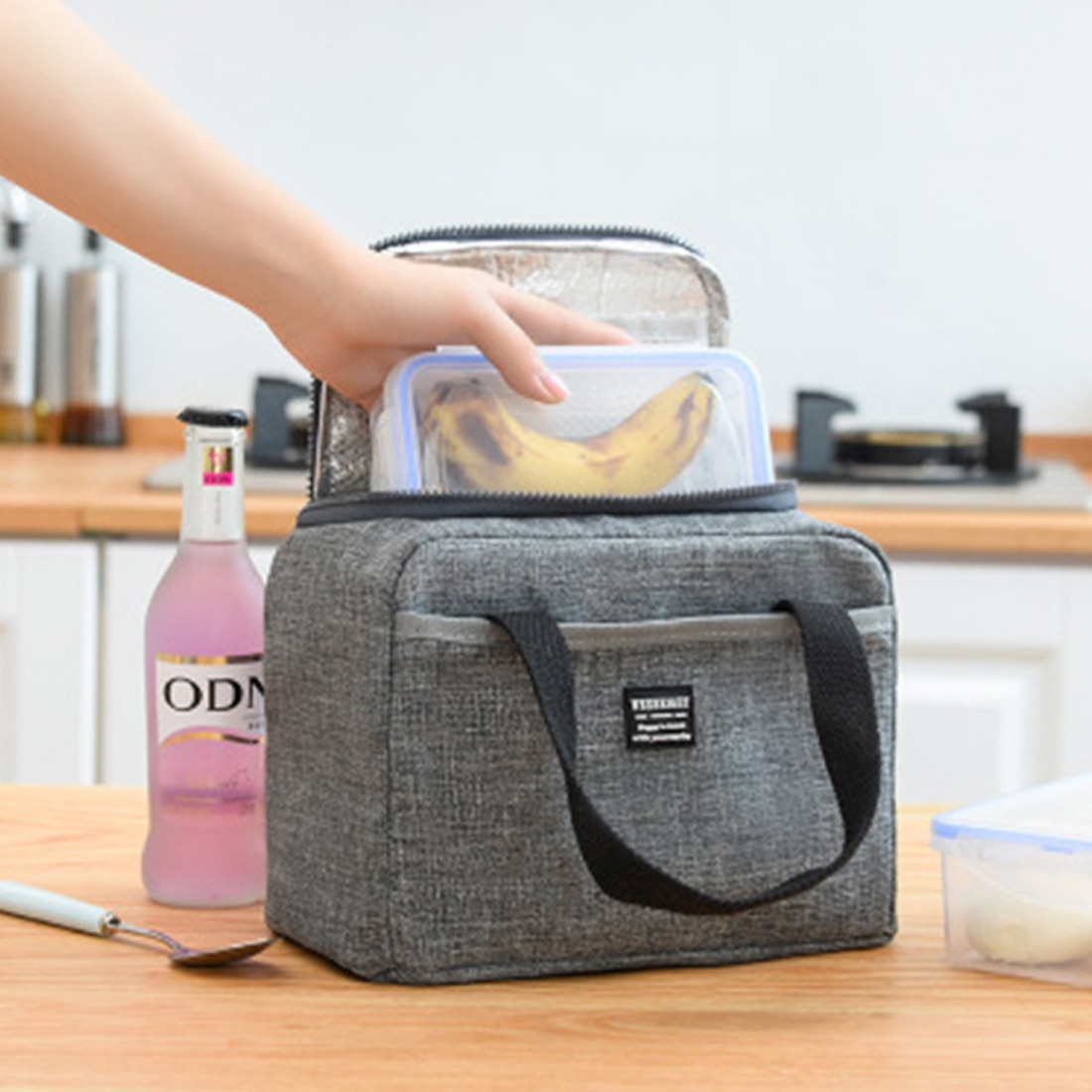 Bolsa de viaje para Picnic, comida fresca de frutas, térmica, aislante, para hombres y mujeres, fiambrera Bento