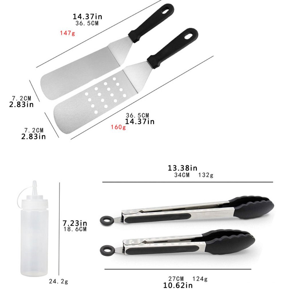 -Selling 3/6 Pcs Outdoor Stainless Steel Barbecue Tool Set Combination Barbecue Spatula Grill Spatula Bbq Grill