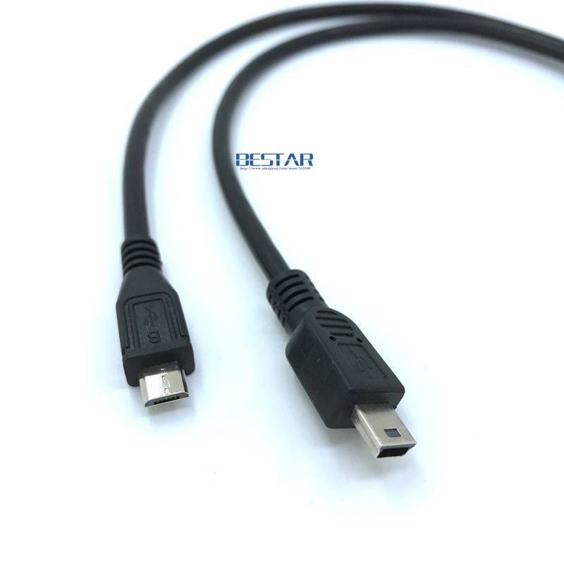 2 in 1 combo mini-usb mini usb & micro usb 2.0 micro-usb 5 pin connector Y Kabel 30 cm 1ft Voor lading en data sync