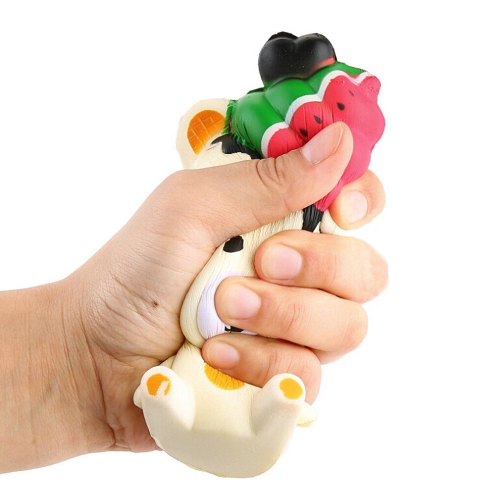 Helado oso dibujos animados Squishy lento Rising juguete de descompresión para apretar niños utensilio para adultos alivia el estrés juguete