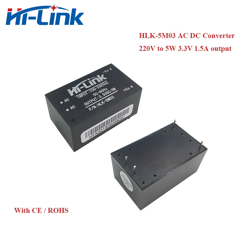 HLK-5M03 220V to 3.3V 5W ultra compact power module intelligent household switching AC DC transformer