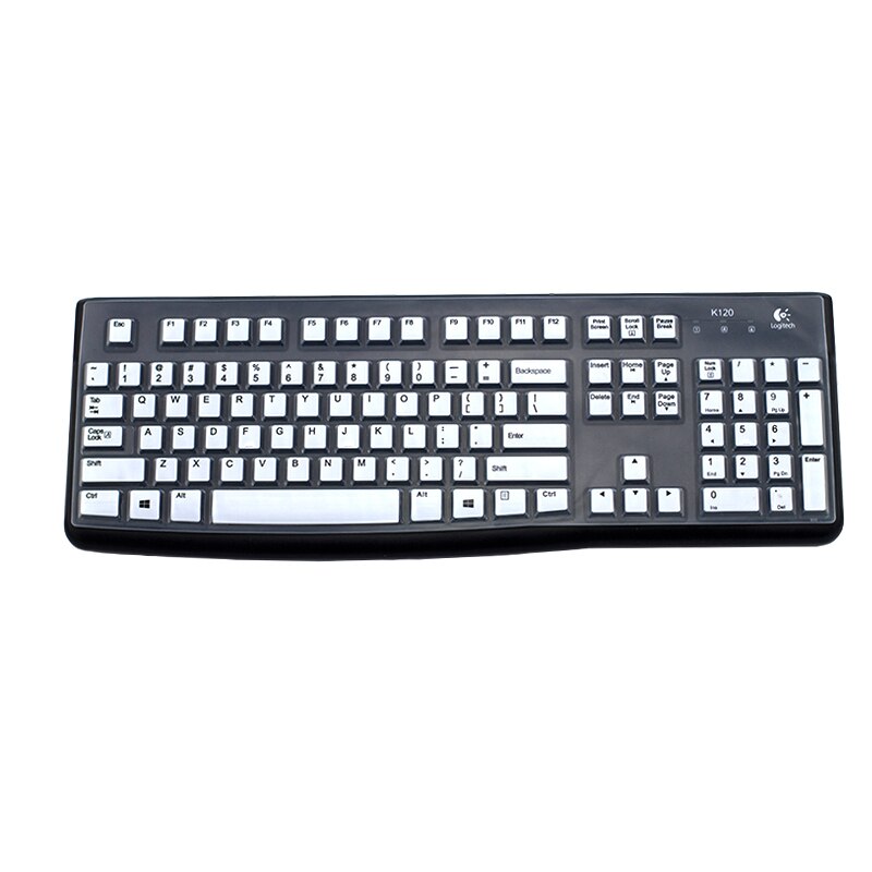 Keyboard Protection for Logitech K120 Keyboard MK120 Desktop Keyboard Protection Film Full Cover Button Cover Keyboard Cover: type4