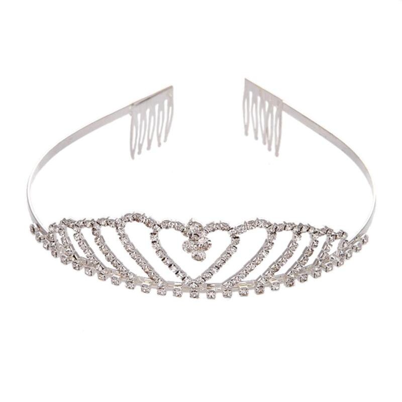 Girls Crystal Tiara Hairband Kids Girls Bridal Princess Prom Crown Party baby accessories Princess Prom Crown Headbands