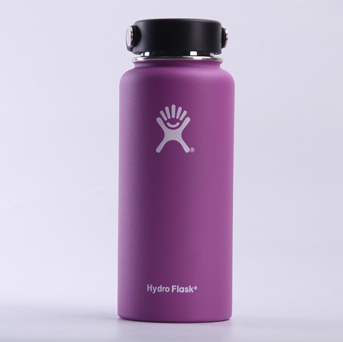 GH Stainless Steel Water Bottle Hydro Flask Water Bottle Vacuum Insulated Wide Mouth Travel Portable Thermal Bottle 32oz/40oz: 40oz(1100ML) / F