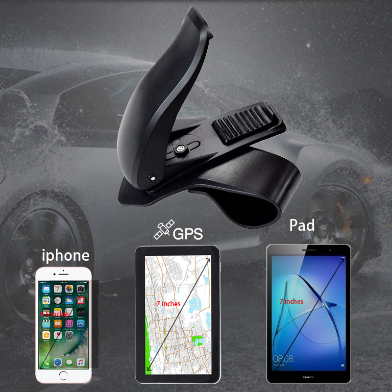 360 Degree rotatable bracket Universal Mobile Phone Clip Mount Stand for GPS Navigation Dashboard Phone Compatible max for 7''