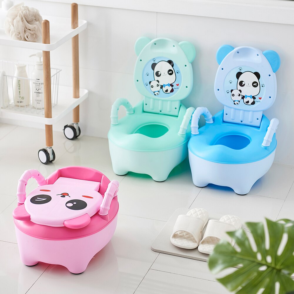 Baby Jongen Meisje Wc Pot Kinderen Potty Toilet Seat Baby Zindelijkheidstraining Draagbare Toiletten Ondersteek Comfortabele Rugleuning Cartoon Pot