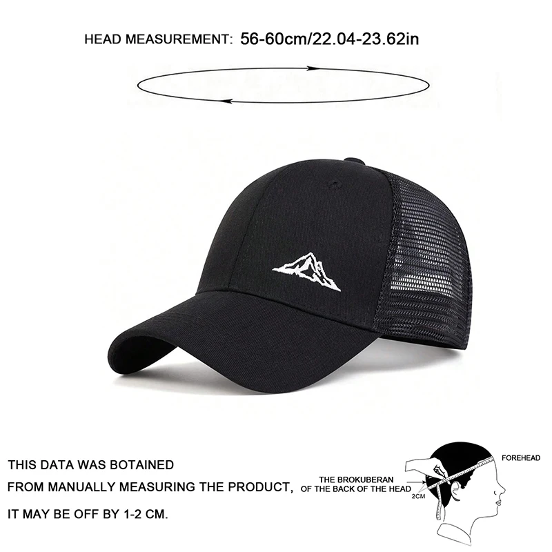 Casquette de Baseball unisexe avec broderie de plage de montagne, chapeaux décontractés réglables pour l'extérieur, chapeau de papa, chapeau de protection solaire, printemps et été