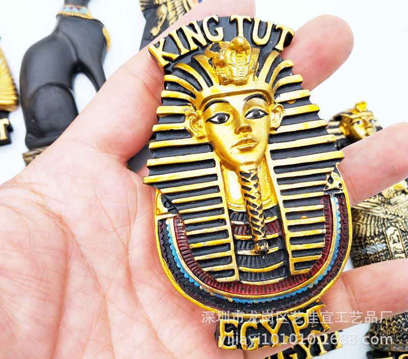 Egyptisk myte dronning anubis køleskab magnet magnet souvenir 3d harpiks magneter til køleskabe til boligindretning tilbehør ideer: 7
